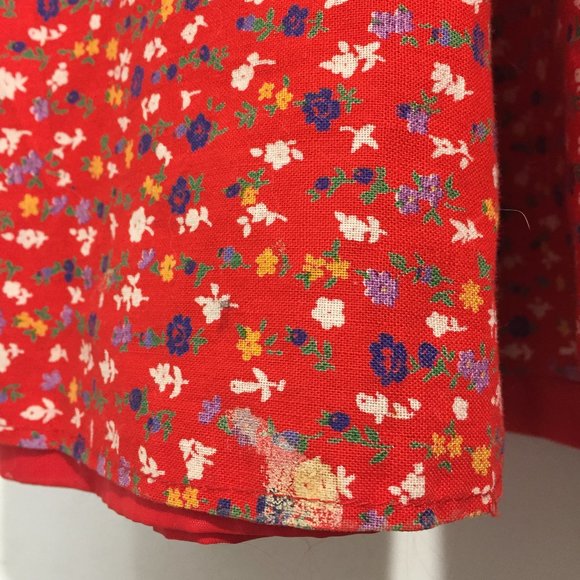 VINTAGE C&A FLORAL MIDI SKIRT SIZE 26 - Picture 6 of 7